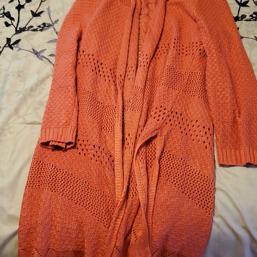 Long sweater cardigan